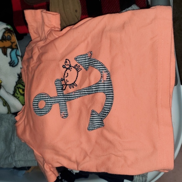 Carter's Other - ⚠️Carter's orange crab anchor short sleeve t-shirt size 3M